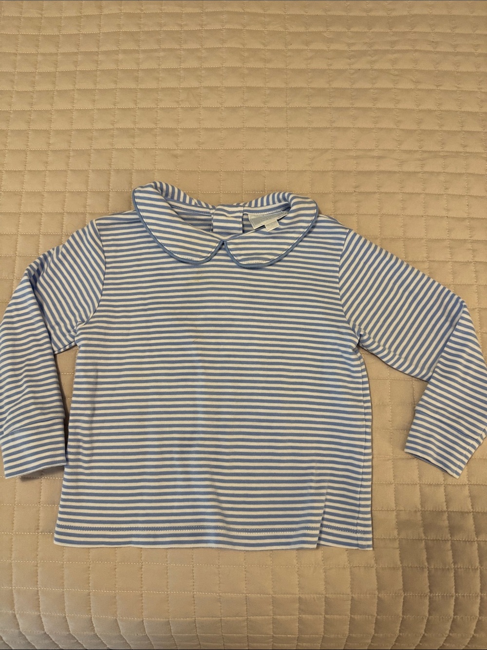 Little English size 3T knit blue striped long sleeve shirt